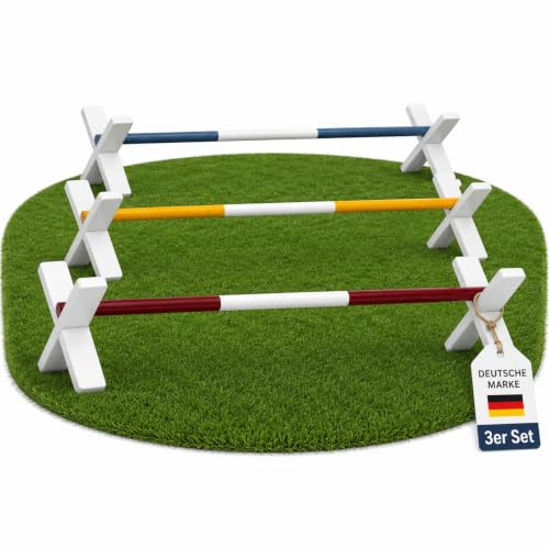 Hoofly Set de 3 cavalettis Hobby Horse – Accesorios Hobby Horsing niños/obstáculos para Jugar & Entrenar/Circuito Caballo de Palo & Regalo Infantil