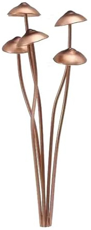 Antique Looks Rusty Iron Mushroom Stake Ground Ornament For Outdoor Garden Decoration Landscape Accessory Metal Mushroom Garden