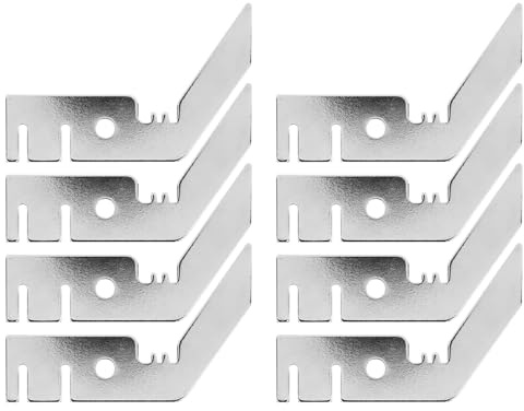 Qudinip Lot de 8 Cintres à Double Barre Transversale, 7,6 Cm en Fer plaqué pour Cantonnière de Mariage avec Poteaux Fendus, compatibilité pour Tuyaux et Drapés, Supports de Toile de