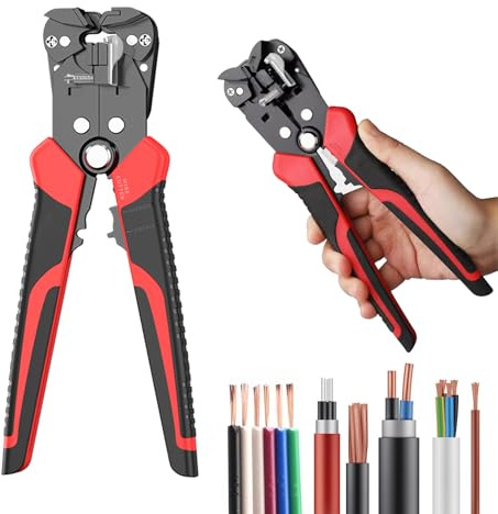 xolear Automatisk kabelskalningstång, 3-i-1 kabelskalningstång, kabelskalning: 0,2–6 mm² kabelskalningsverktyg med halkfritt gummihandtag, kabelavskalare för kabeldragning och skärning av kablar