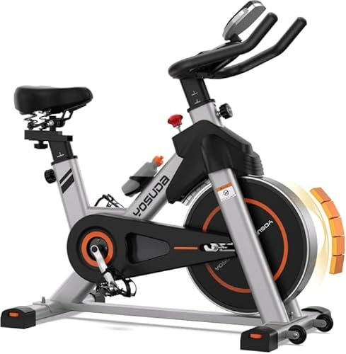 【2026 Aktualisiert】YOSUDA Heimtrainer Fahrrad,Indoor Cycling Bike mit 8 KG Magnet-Schwungrad,Leises Ergometer mit Verbesserter LCD-Monitor, APP, Tablet-Halter, Bis 160KG