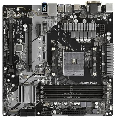 Scheda madre Fit For ASRock B450M PRO4 supporta 5950X 5800X3D 5700X3D 5600X 5600G 1700X 2700X CPU AM4 AMD 4xDDR4 3200MHz MATX scheda madre