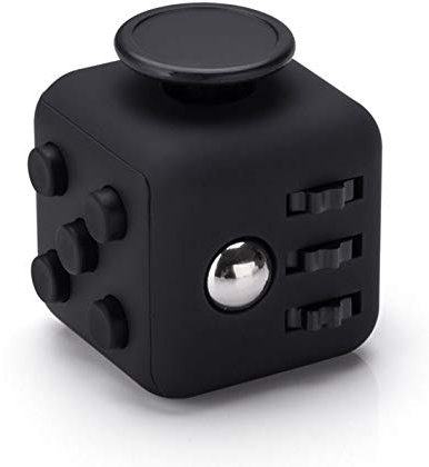 VAPIAO Fidget Cube - Anti Stess Würfel - Stresswürfel 'Spielzeug' zum Stressaubbau bei Nervösität für alle Altersklassen in Schwarz