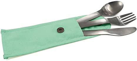 COOKUT - Couverts nomade inox vert
