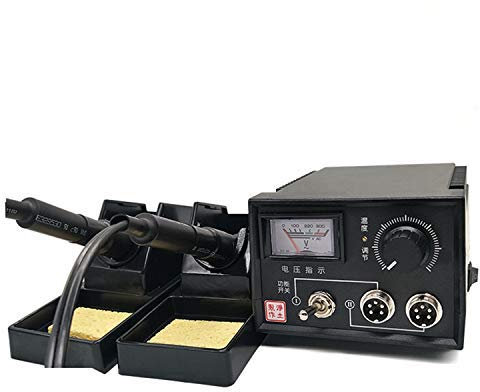 60W 220V Pyrographie Maschine Holz Brandmalerei Maschine Holz Brennen Werkzeug mit 20 Stück Pyrographie-Brennspitzen und 2 Kolben (Pointer Display 2 Buchse)