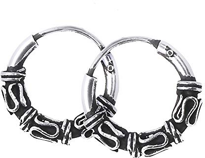 NKlaus single creole keltisch 925 Sterlingsilber Gothic 12mm, 2 Stück