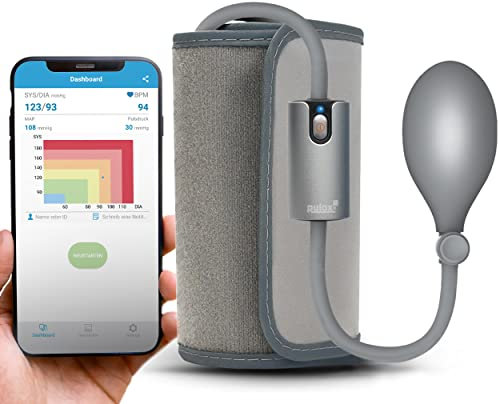 Pulox by Viatom AirBP - Akkubetriebens Blutdruckmessgerät für den Oberarm mit Bluetooth und iOS Android App, inkl. Manschette