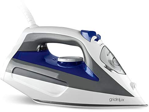 gridinlux® | Plancha Ropa Iron Lux 2200 | Base cerámica | Salida Vapor 26 g/min | Golpe Vapor 700 MG | Protección Anti sobrecalentamiento | Sistema Anti-Goteo y Cal