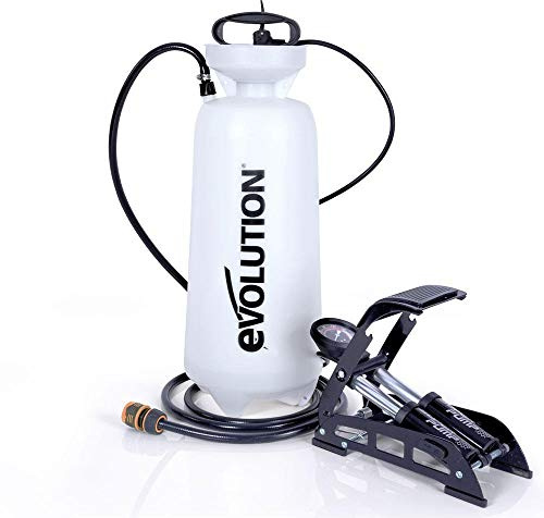 Evolution 35 Gal Pressurised Water Tank With Foot Pump And 9 Ft 10 In Hose For Dust Suppression,White