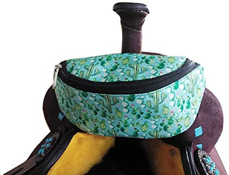 Showman Cactus Design Insulated Nylon Saddle Pouch