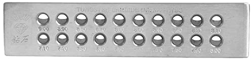 20 agujeros carburo de tungsteno alambre Drawplate para la joyería que hace la forma redonda 7.1-9.0m m