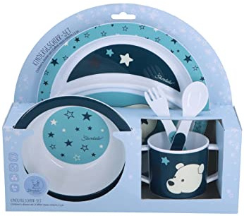Set di stoviglie per bambini, 5 pezzi, motivo: orso polare Elia