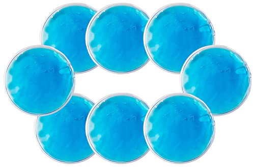 8 Confezioni di Ghiaccio, Maschera per Gli Occhi in PVC, Impacco Freddo e Caldo Riutilizzabile, Rotondo Blu, Spa per Occhi, Piccolo Gel per La