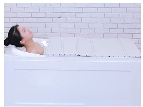 Copertura Vasca da Bagno Vassoio Pieghevole in PVC per Vasca da Bagno, Pannello Isolante per Vasca da Bagno Spa, Ripiano Multifunzionale per Bagno Ad Alta Portanza, Ispessito 1,2 Cm