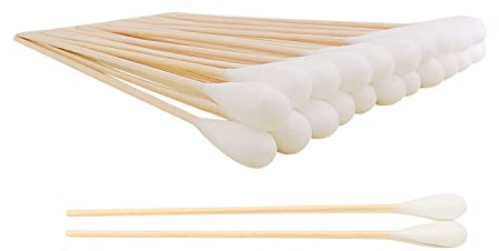 Wattestäbchen, 15,2 cm lang, große Wattestäbchen mit Bambusgriff für Hunde, 500 Stück