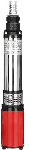 Pompe de puits Profond Ascenseur 35m 3In Tube Pompe à Eau en Acier Inoxydable Submersible 1In Outlet Pompe à Eau Sale Submersible 300W 24V DC Pompe Submersible Solaire pour Piscine Jardin d'irrigat