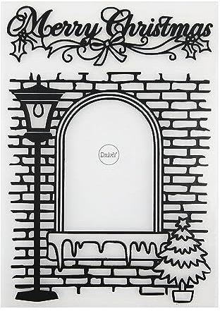 DzIxY Weihnachten Wand Baum Prägeschablonen für Karten Herstellung Supplies DIY Papier 3D Scrapbook Schablonen Album Handwerk Dekoration Vorlage