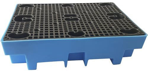 kaiserkraft | PE-Auffangwanne mit PE-Rost | 2 x 200-l-Fässer | Volumen 200 l