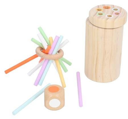 Balance-Stick-Spielzeug, Mehrere Spielmöglichkeiten, Verbessert Gleichgewicht und Koordination, Balancierendes Holzstab-Spiel, Holzstab-Sortierspielzeug für