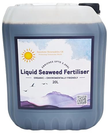 Premium 20L concentrated organic seaweed fertiliser for soil, root & foliar growth. Boosts plant health, improves soil & supports lush vegetables, flowers & lawns.
