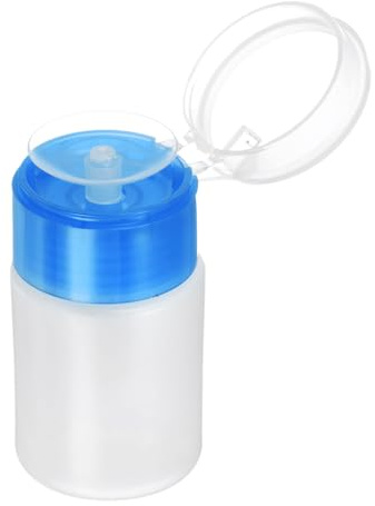 QUARKZMAN Lösungsmittel-Alkohol-Spender 60ml (2oz) Druck-Flüssigkeitspumpenspender mit abdichtendem Edelstahldeckel für Aceton Reinigungsmittel Politur Entferner, Blau