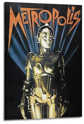 LISHDUNS Metropolis Filmposter, Schlafzimmer, Wohnzimmer, Wanddekoration, Poster, Ästhetik, Art-Deco, 40 x 60 cm, Rahmenstil