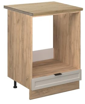 Vicco Meuble pour Four Fame-Line, GrisBeige, 60 cm, PT Chêne