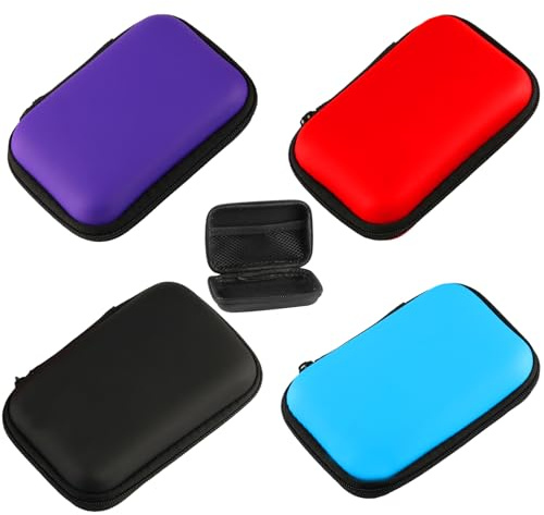 Spielkarten-Box 4 Stk, Aufbewahrung für UNO & Kartenspiele, Kabeltasche | 4 vielseitige Aufbewahrungsboxen für Spielkarten, UNO & Kabel. Ideal für zu Hause & Reisen. Schützt Karten & Zubehör.