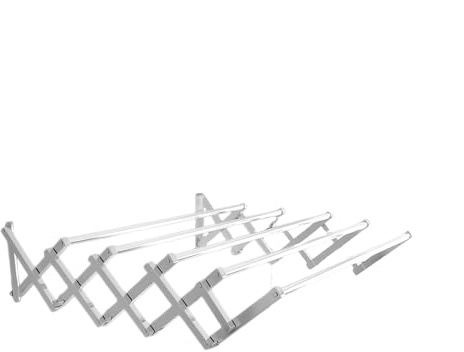lmoikesz Tendedero retráctil de Acero Inoxidable para balcón, Resistente y Duradero, fácil ventilación y Secado, Colgador de Ropa para Colgar en la Pared, 200CM Cinco Polos