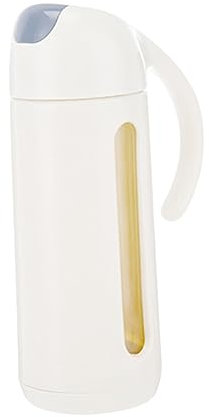 TOPBATHY Bottiglia Dispenser Olio in Vetro Borosilicato Chiusura Antipolvere Versamento una Mano