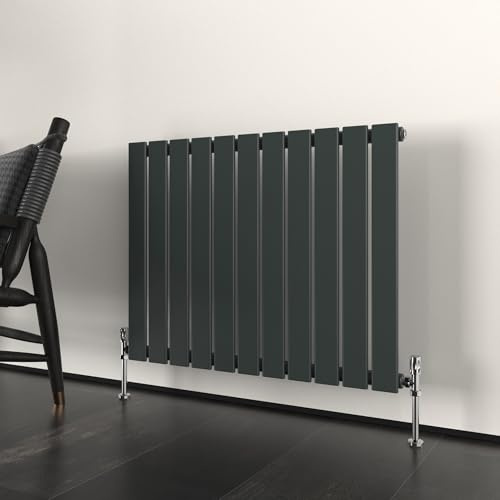 T&K 600x748mm Horizontal Radiator Anthracite Flat Panel Radiator Single Panel Designer Radiator Modern Central Heating Rads