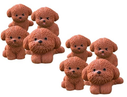 IMIKEYA 8stücke Mini Tierfiguren Aus Harz Welpenfiguren Cartoon Hund Statuen Miniatur Hund Dekoration Spielzeugfiguren Für Schreibtisch Garten Puppenhaus Blumentopf Kuchendekoration Orname