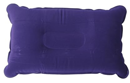 LifeChic Aufblasbares Reisekissen, 38 x 24 cm, Blau – Komfort und Unterstützung für den Hals, perfekt für Reisen und Entspannung, Flugzeug, Auto, Zug und Büro, einfach aufzublasen