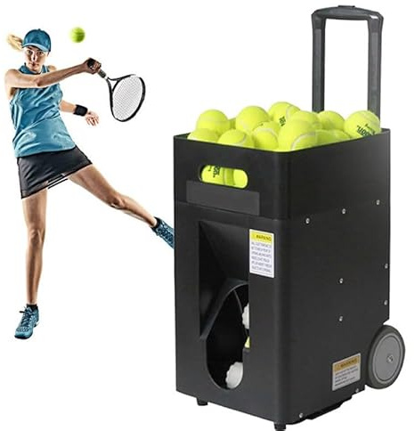 WEIMILOR Lanceur de balles de Tennis Portable, Automatique et Intelligent, avec télécommande et Application, Angle réglable, capacité de 50 balles, pour débutants