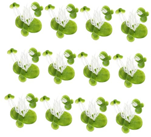 IMIKEYA Artificial Floating Plants for Fish Tanks of Realistic Duckweed Aquarium Decor Enhances Aquatic Environments for Fish Habitats and Aesthetic Appeal