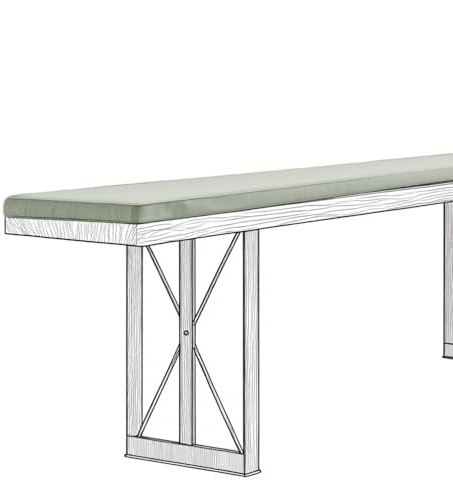 WLXFF Waterproof Beer Bench Cushions Non-Slip Bench Pad Seat Cushion For Outdoor Picnic With Zipper Garden Padded Beer Seat Pad Rectangle For Outdoor Porch Swing Long Chair,NO4,150X23X3CM