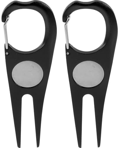 Abaodam 2pcs Kompaktes Golf Divot Tool, 4 Zoll Pitchgabel Reparaturwerkzeug Für Rasenpflege, Tragbares Outdoor Golf Zubehör Für Präzise Green Reparatur