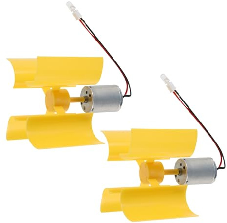 UKCOCO Mini Generador Eólico Vertical, 2 Piezas, Plástico y Cobre, para Educación Temprana y Aprendizaje Científico, Adecuado para Estudiantes y Adolescentes