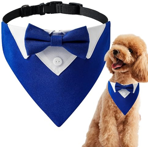 Hundehalsband für Hochzeit, – Hunde Hochzeits Bandana, Halsband Verstellbares atmungsaktives formelles, Hundehalstuch Hochzeitsfliege mittelgroße und | Multipurpose Outdoor Indoor Utility