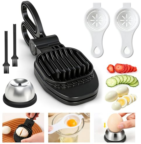 Coupe Oeufs Durs:Egg Slicer Pique Oeuf 2 Séparateur d'Œufs Petites Brosses