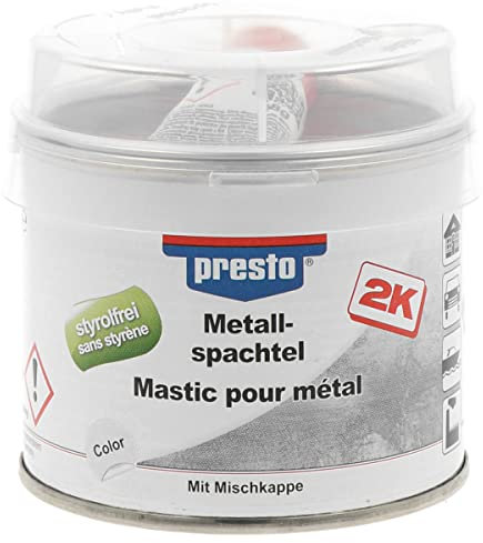 Presto 443466 styrolfrei 250 g Metallspachtel 250g, grau