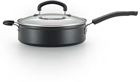 T-fal Advanced Nonstick Jumbo Cooker 5 Quart Oven Safe 350F Cookware, Pots and Pans, Dishwasher Safe Black