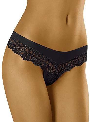 Wolbar Tanga-Shorts Met Kant WB409, Zwart,S