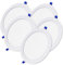 LED ATOMANT Lot de 5 Panneau LED Encastrable Downlight Rond Plat 20W 220mm 1800lm, Couleur Blanc Neutre (4500K), 1800 Lumens, Driver inclus