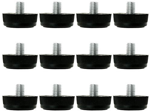 sourcing map 12 Stk. Stellfuß mit Einschlagmutter Nivellierfüße M8 x 10 x 30mm Einstellbarer Leveler Schutz für Stuhlbein de
