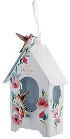 Hallmark Muttertagskarte, modernes 3D-Vogelhaus-Design, Weiß, 25563057