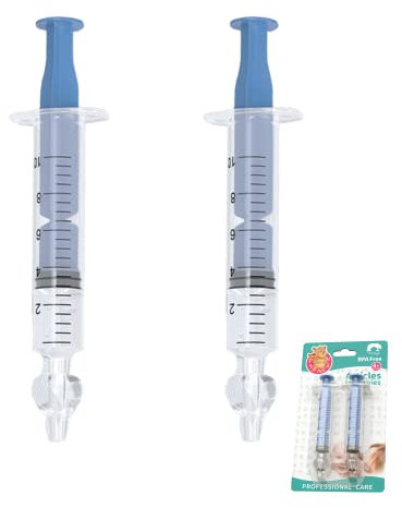2 Pcs Aspirador Nasal Bebes, Aspiradores Nasales, Silicona limpiador de Nariz Seguro 10 ml, Reutilizable de Irrigador Nasal para Bebes, limpiador de Nariz Seguro, Cómodos y Seguros