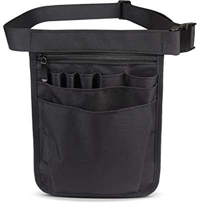 Vokmon Krankenschwester Gürteltasche, Multifunktionale Aufbewahrungstasche, Praktische Gürteltasche Für Frauen Männer, Schwarz, Nylon, Wasserdicht, Verstellbarer Gürtel, 25 cm x 18 cm