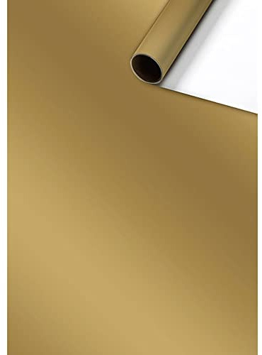 Stewo Geschenkpapier Uni Plain Gold 1 Rolle 70 x 200 cm Geschenkverpackung