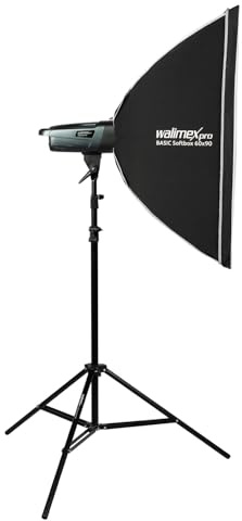 Walimex pro Emerger 400 Set Single – Flash Studio 400 WS, récepteur 2,4 GHz, Recharge Rapide, lumière LED, 16 canaux, Mobile